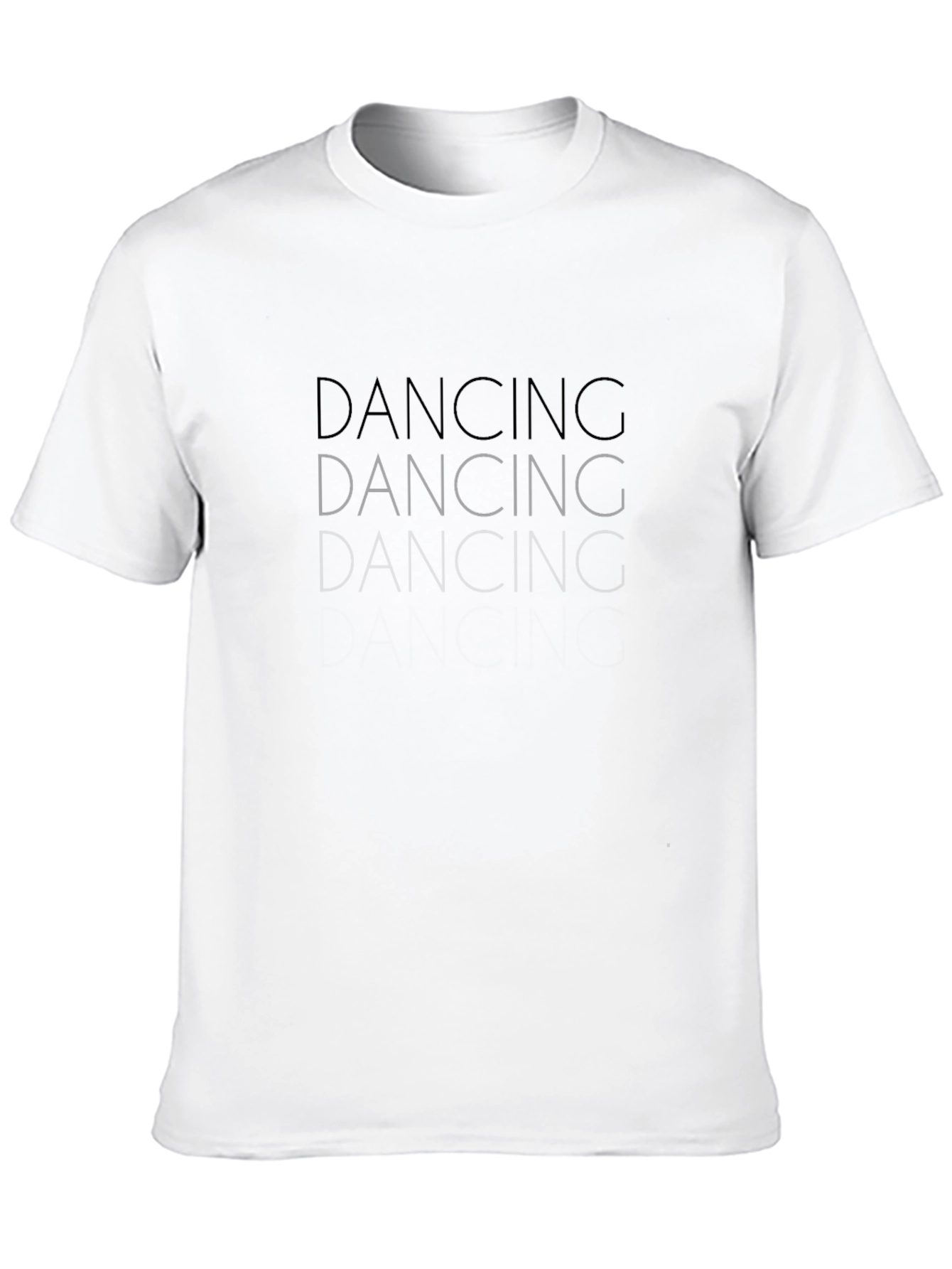 Dancing Text Graphic Tee - Stylish Black T-Shirt