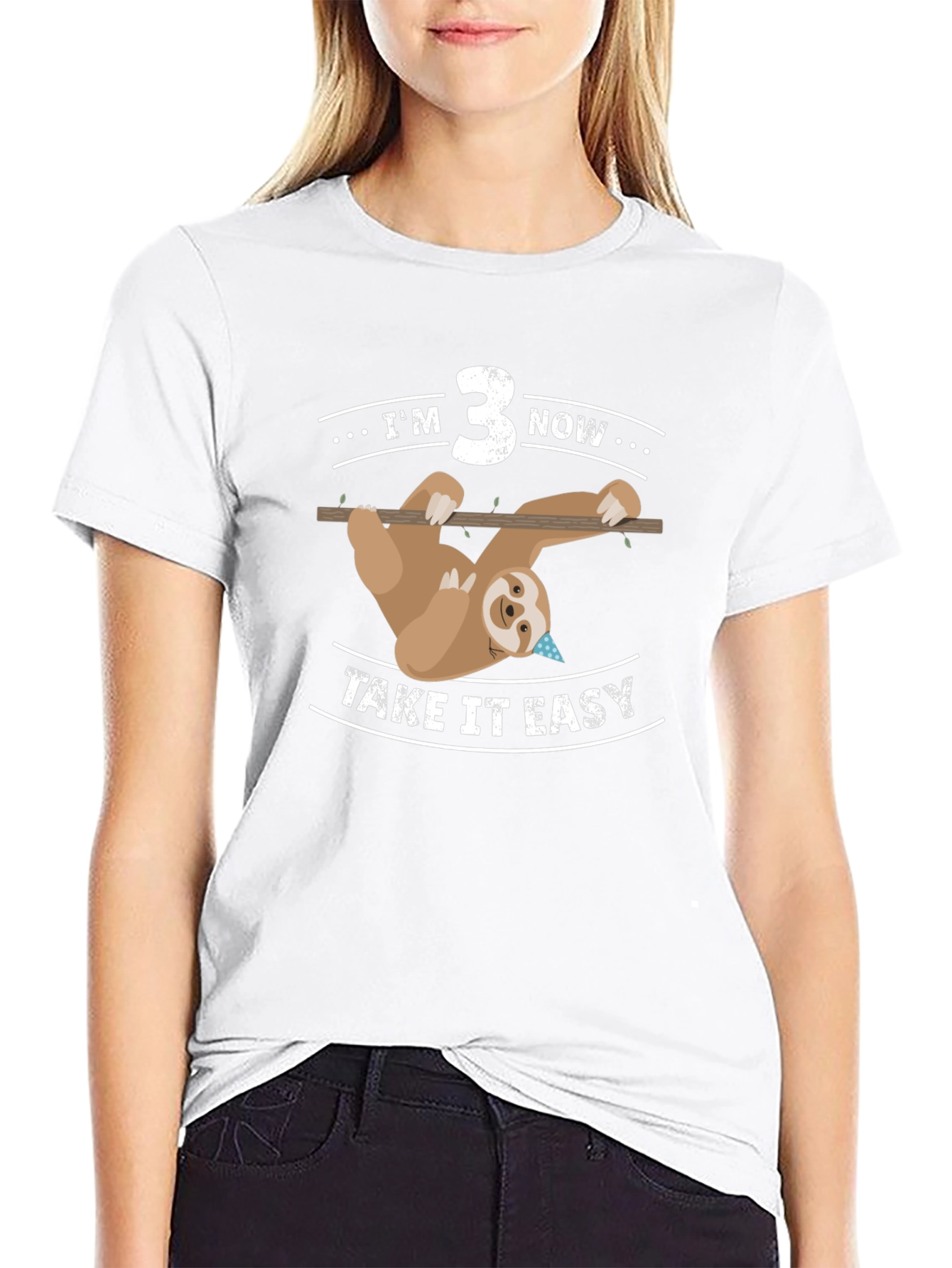 Im 3 Now Sloth Birthday Tee