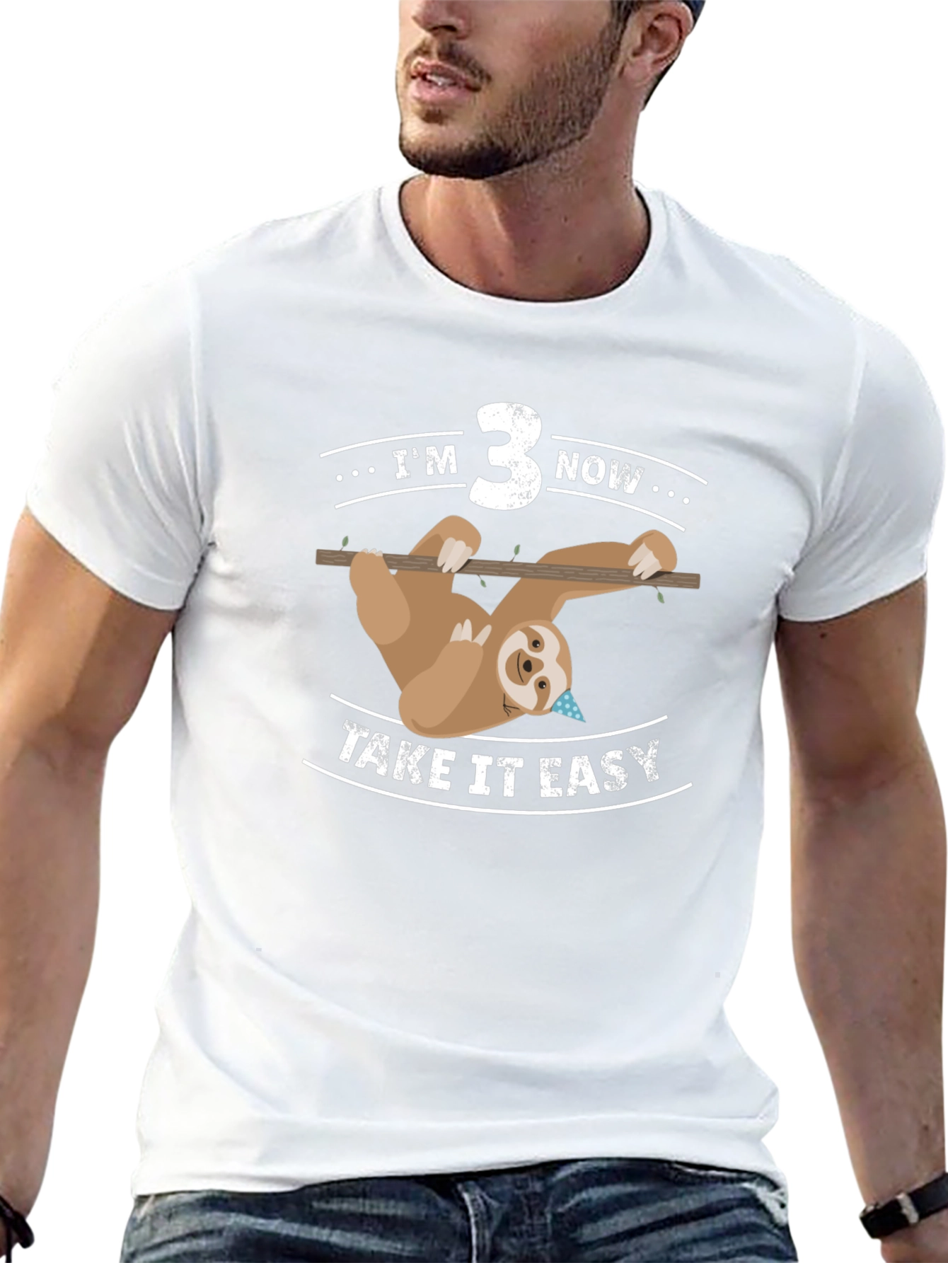 Im 3 Now Sloth Birthday Tee