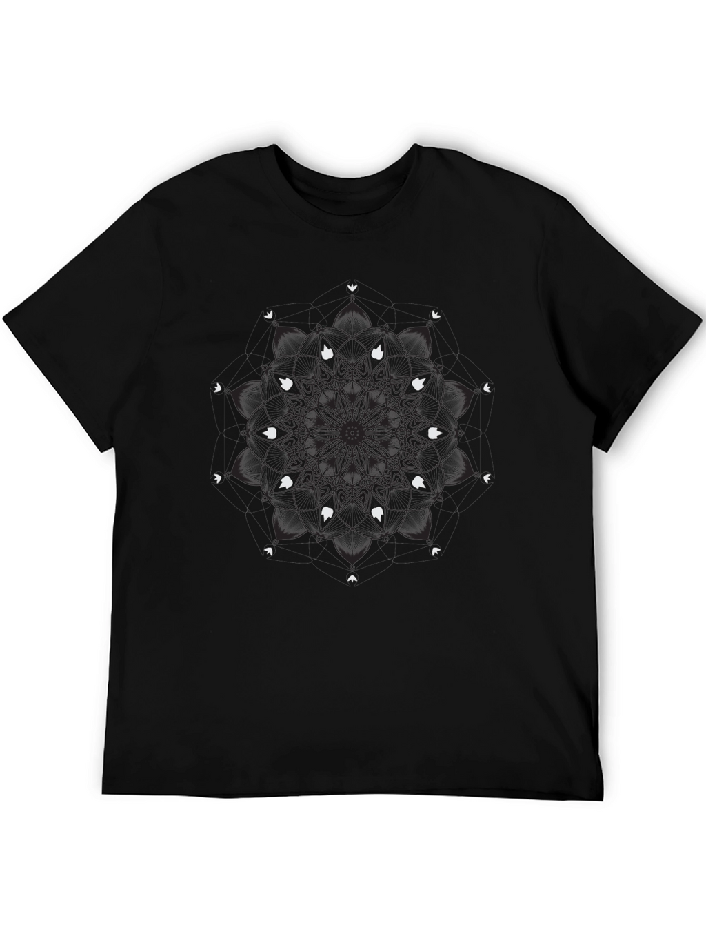 Mandala Graphic Tee - Casual Black T-Shirt