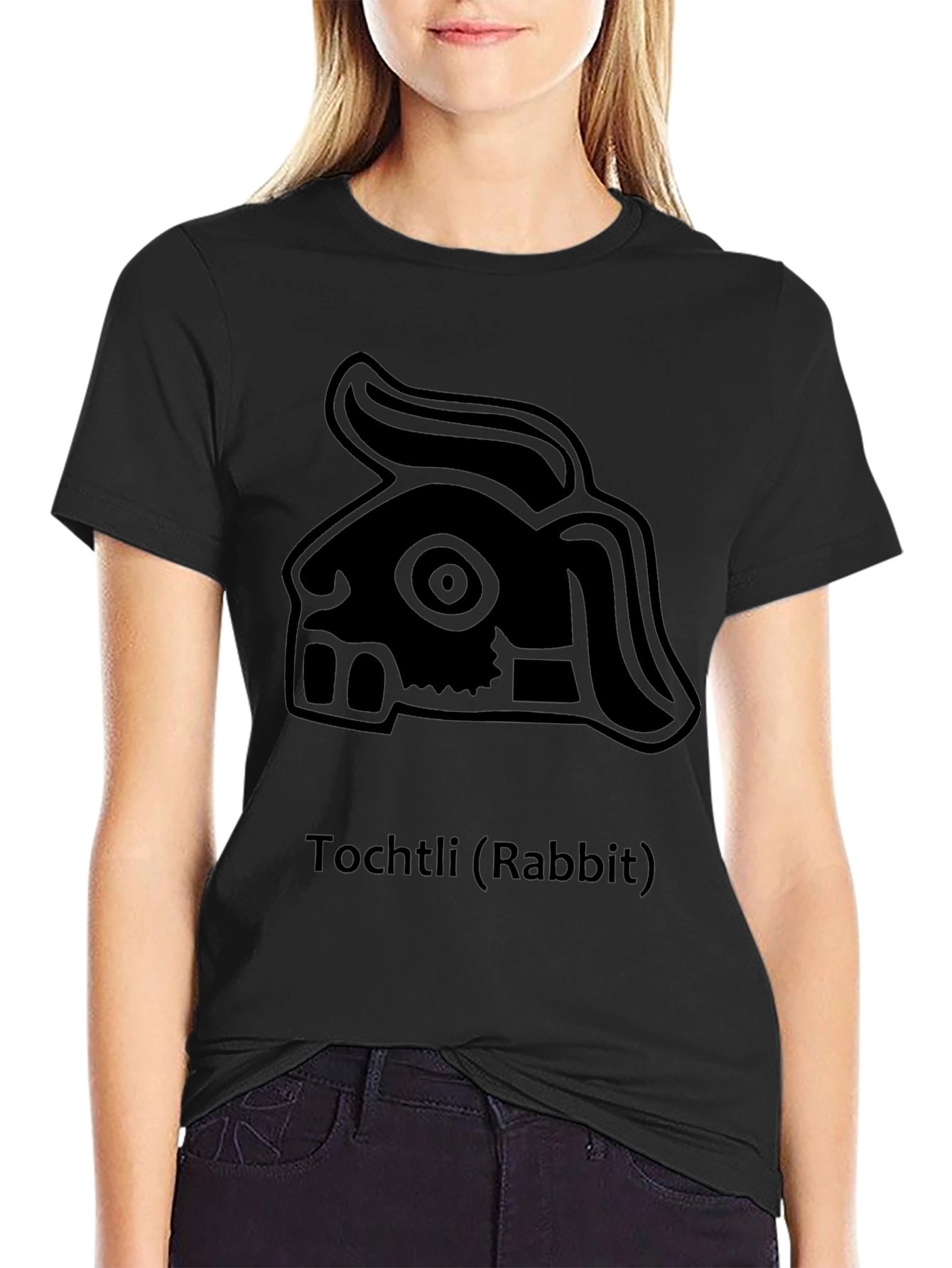 Tochtli Rabbit Aztec Symbol Graphic T-Shirt