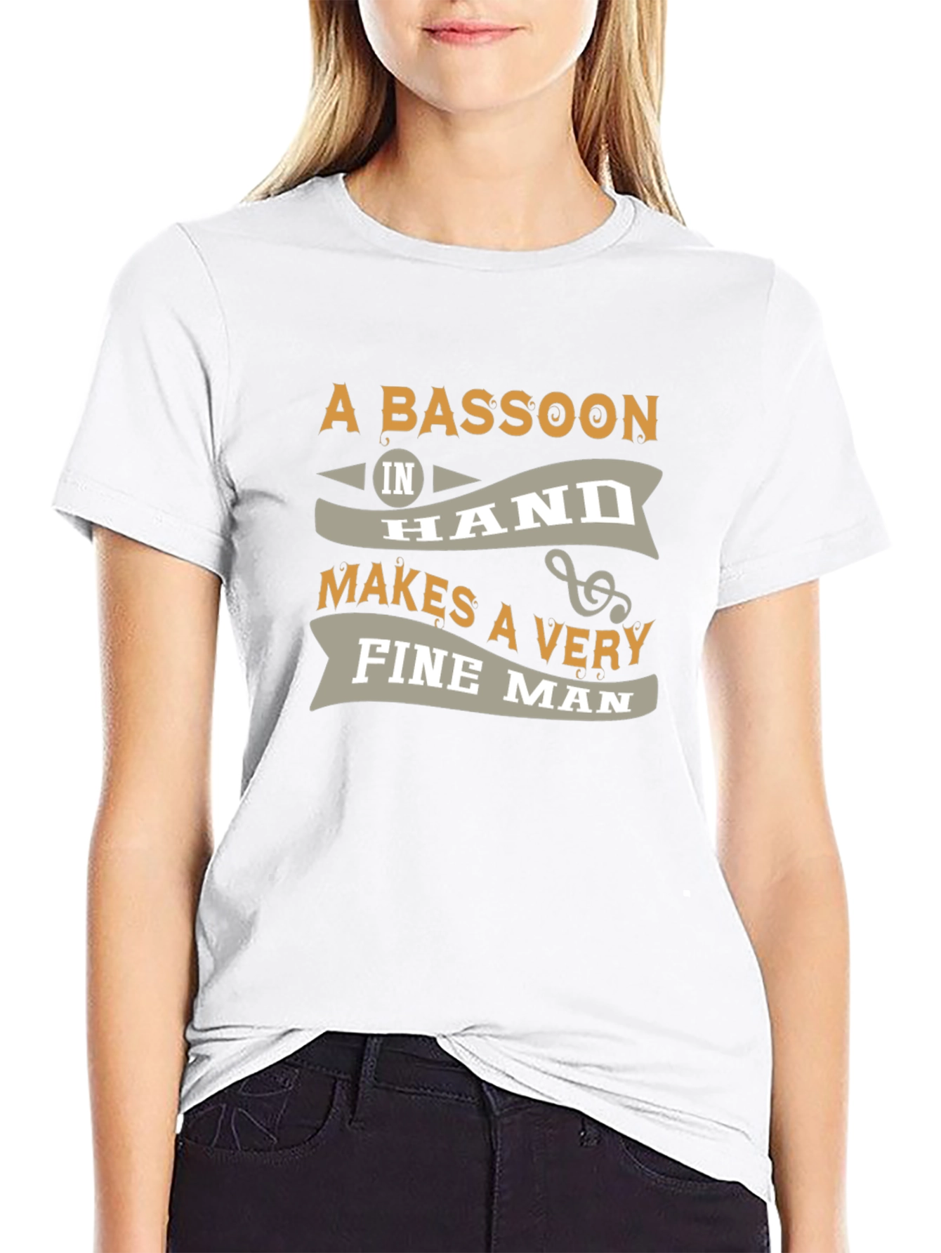 Bassoon Fine Man Graphic Tee - Black