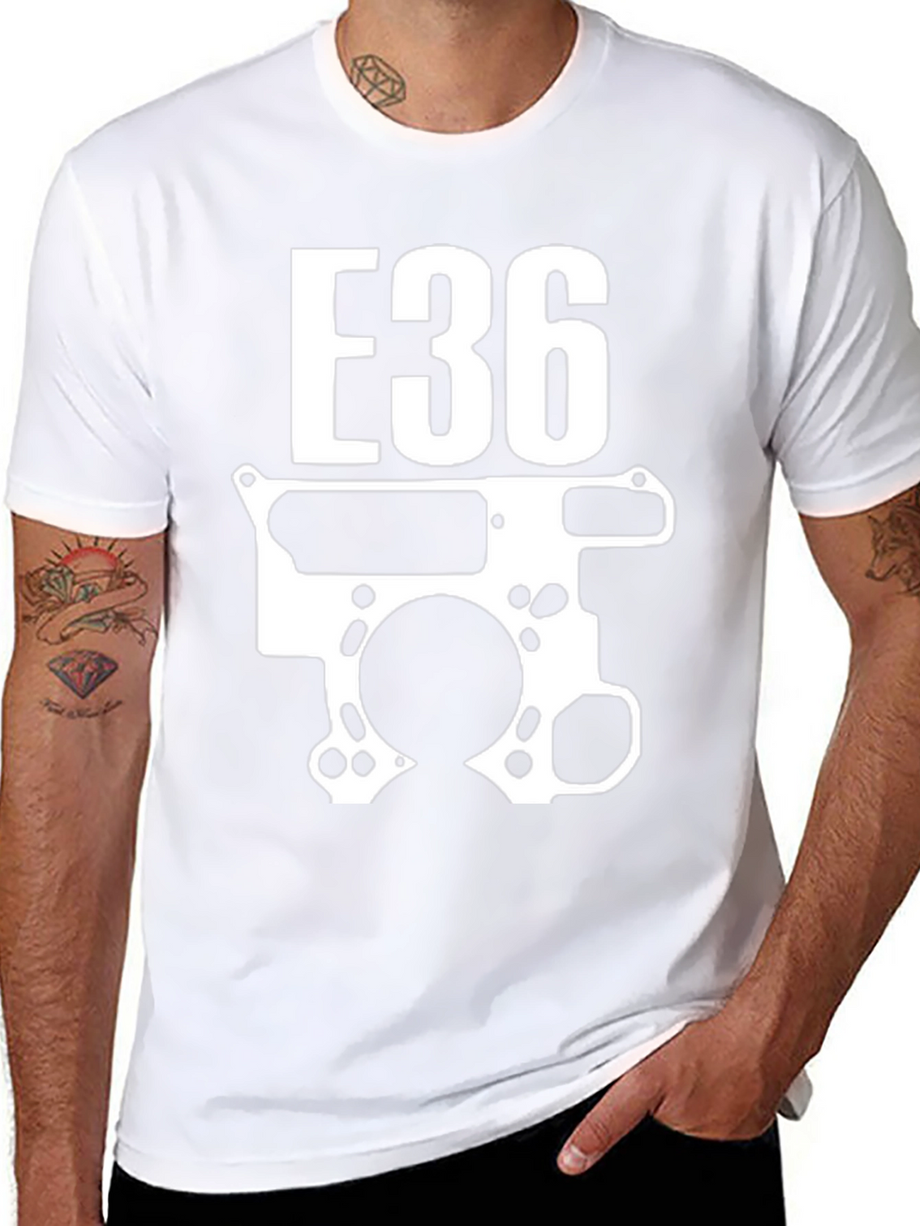 E36 Engine T-Shirt - Car Enthusiast Tee