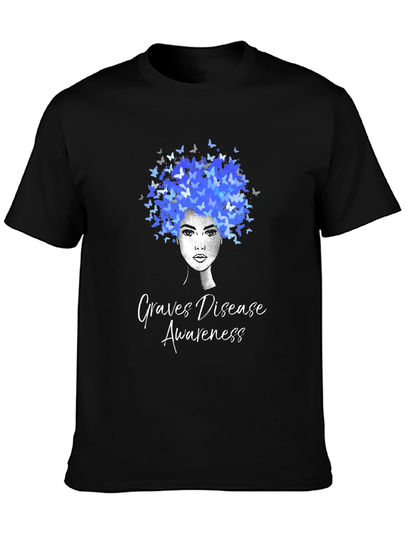 Graves Disease Awareness Butterfly Afro T-Shirt