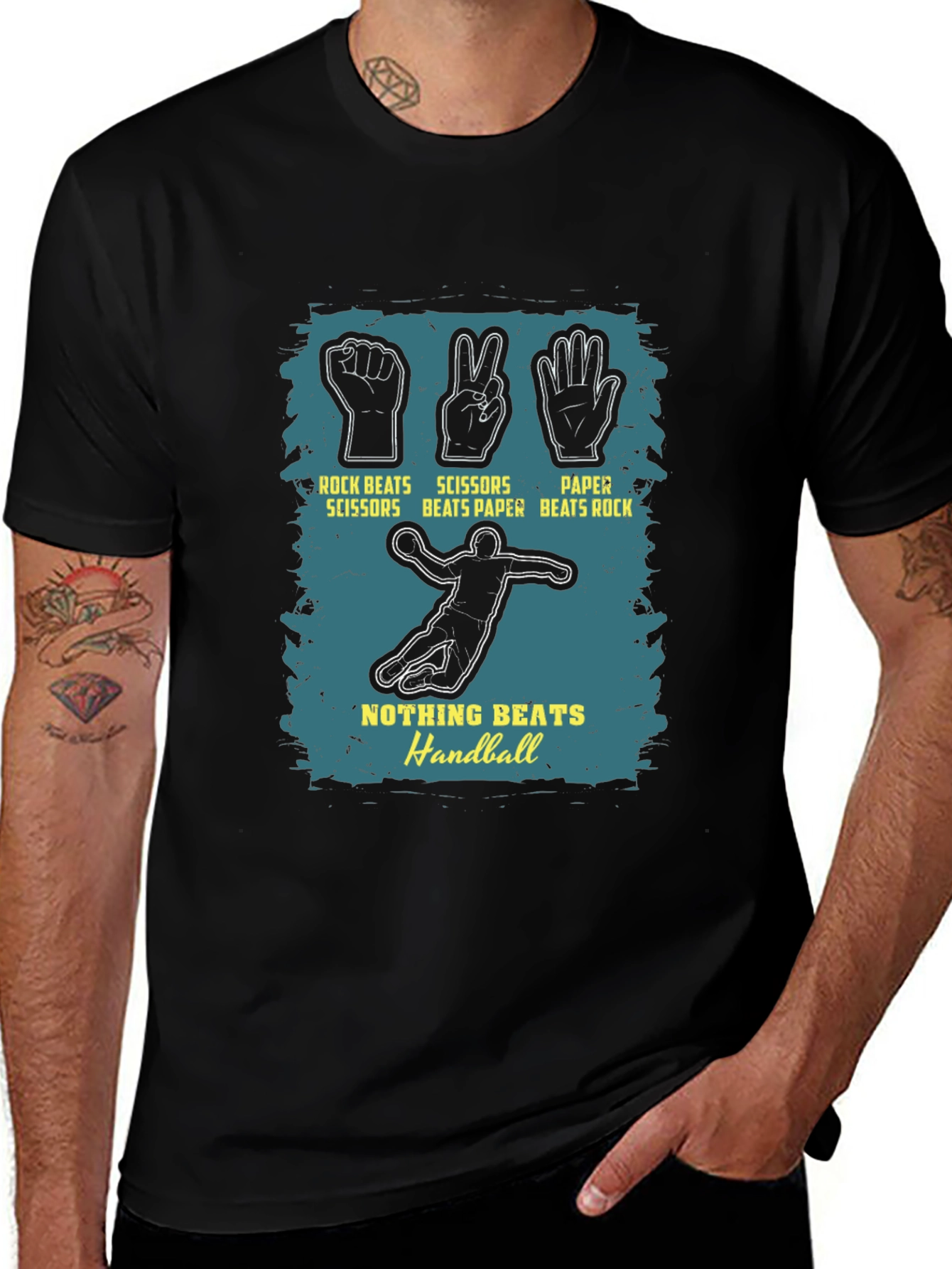 Handball Rock Paper Scissors Graphic Tee
