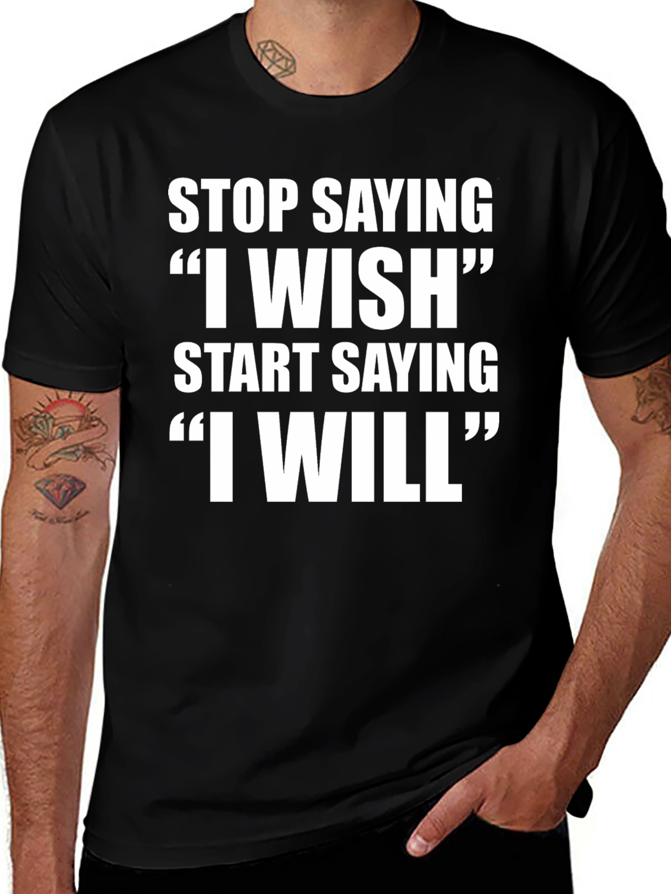Motivational T-Shirt - Stop Wishing Start Doing!