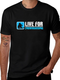 Live for Snowboarding Black T-Shirt