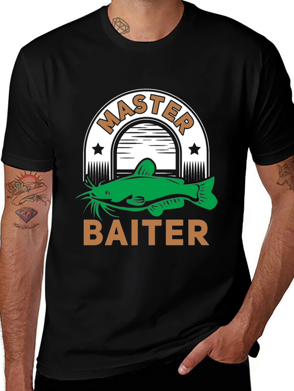 Master Baiter T-Shirt Fishing Humor Tee
