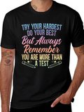 Inspirational More Than A Test Black T-Shirt
