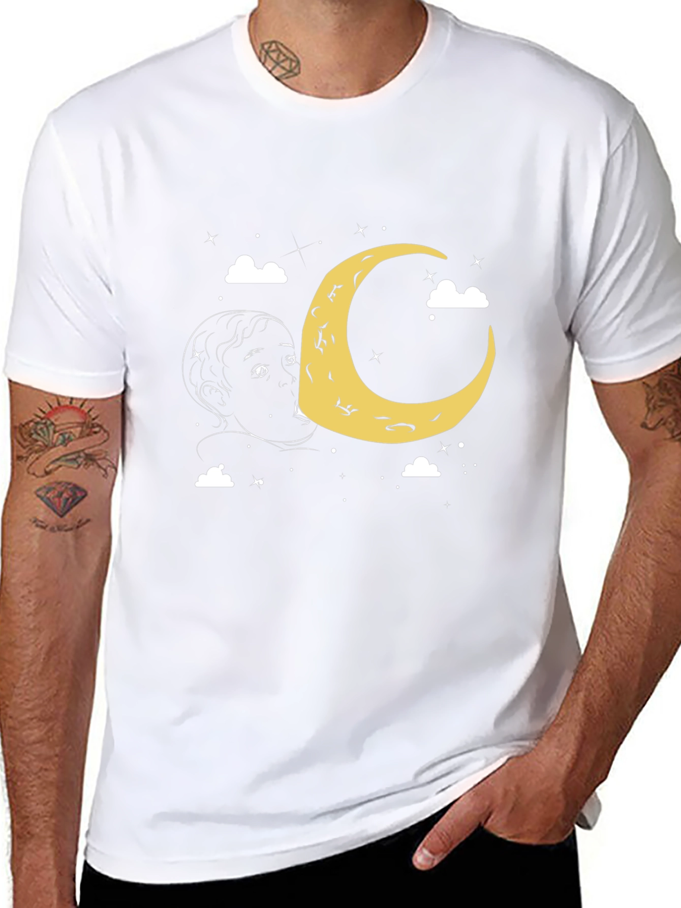 Moon Eater Graphic Tee - Black Cotton T-Shirt