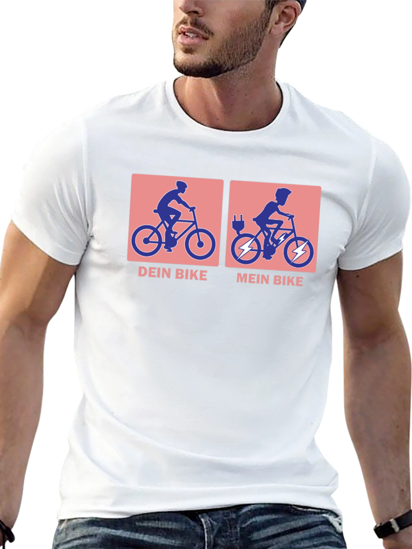 Electric Bike vs. Traditional Bike T-Shirt