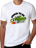Proud Vegan Graphic Tee - Black Cotton Blend