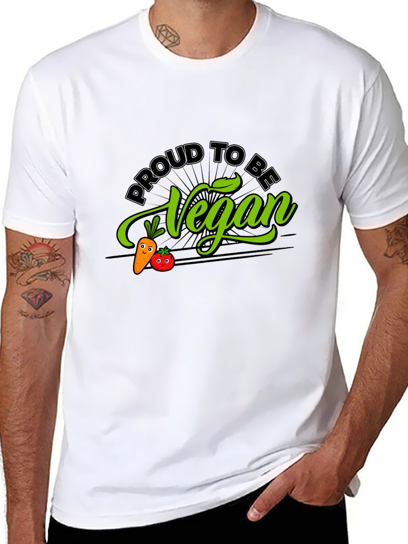 Proud Vegan Graphic Tee - Black Cotton Blend