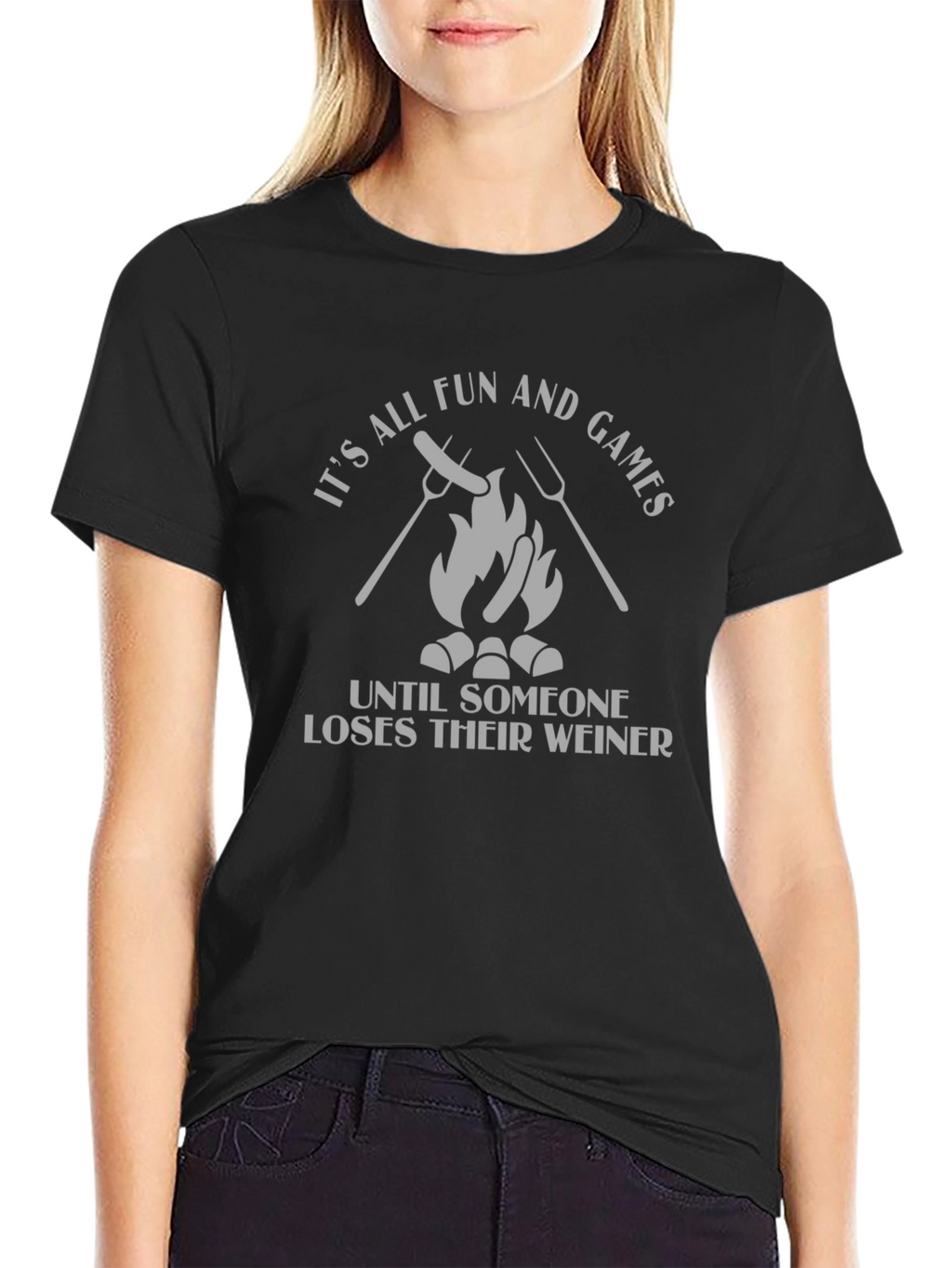 Funny Camping Graphic Tee - Weiner Roast Humor