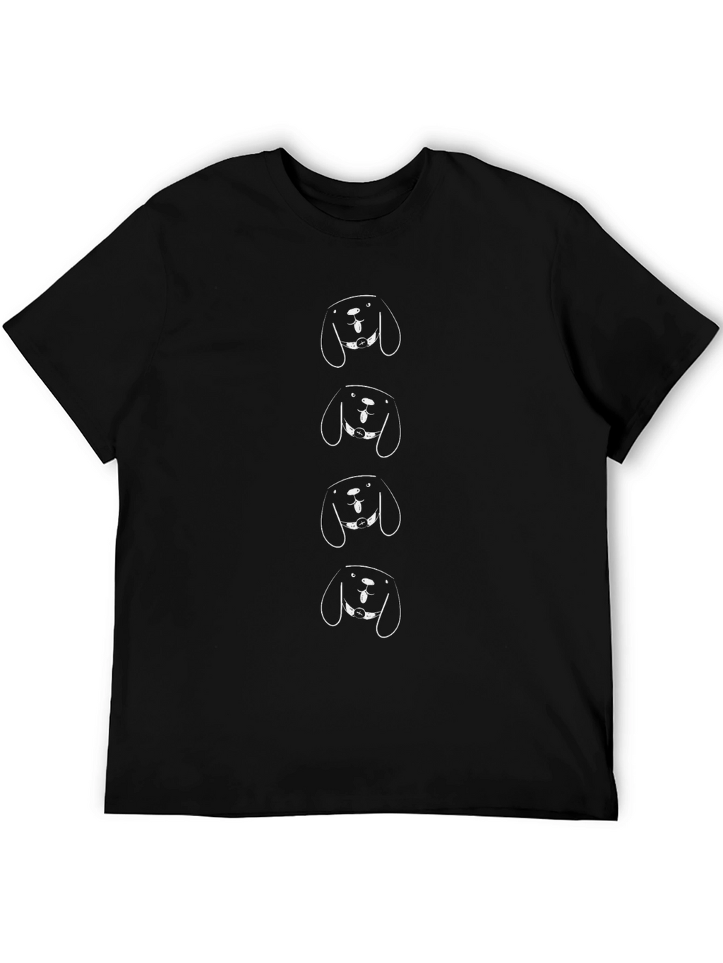 Dog Lovers T-Shirt: 4 Cute Dog Faces