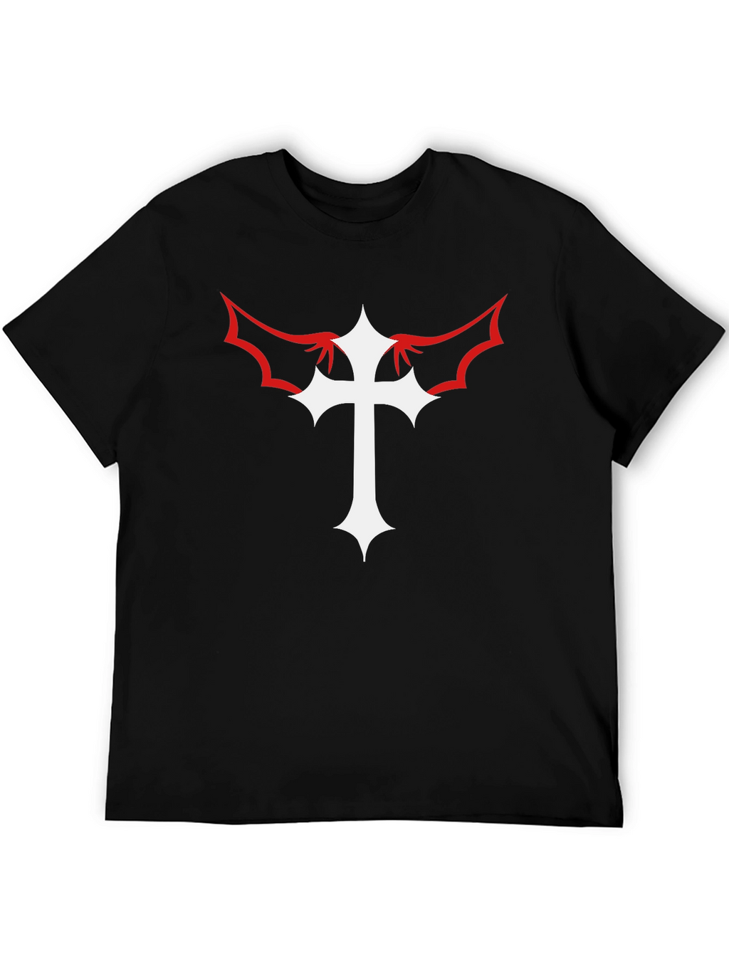 Cross With Wings Black Graphic Tee