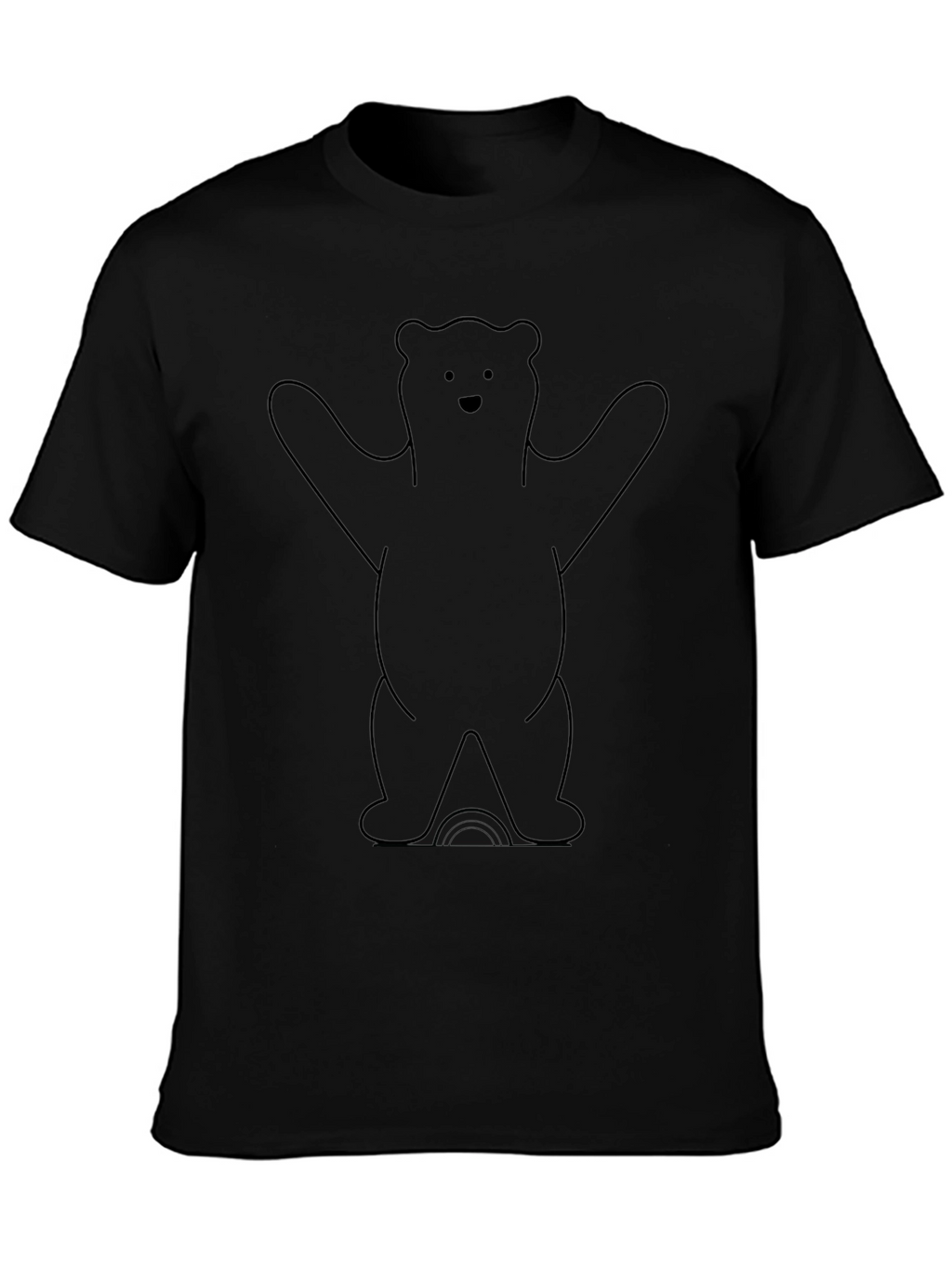 Bear Graphic Tee - Black Unisex T-Shirt