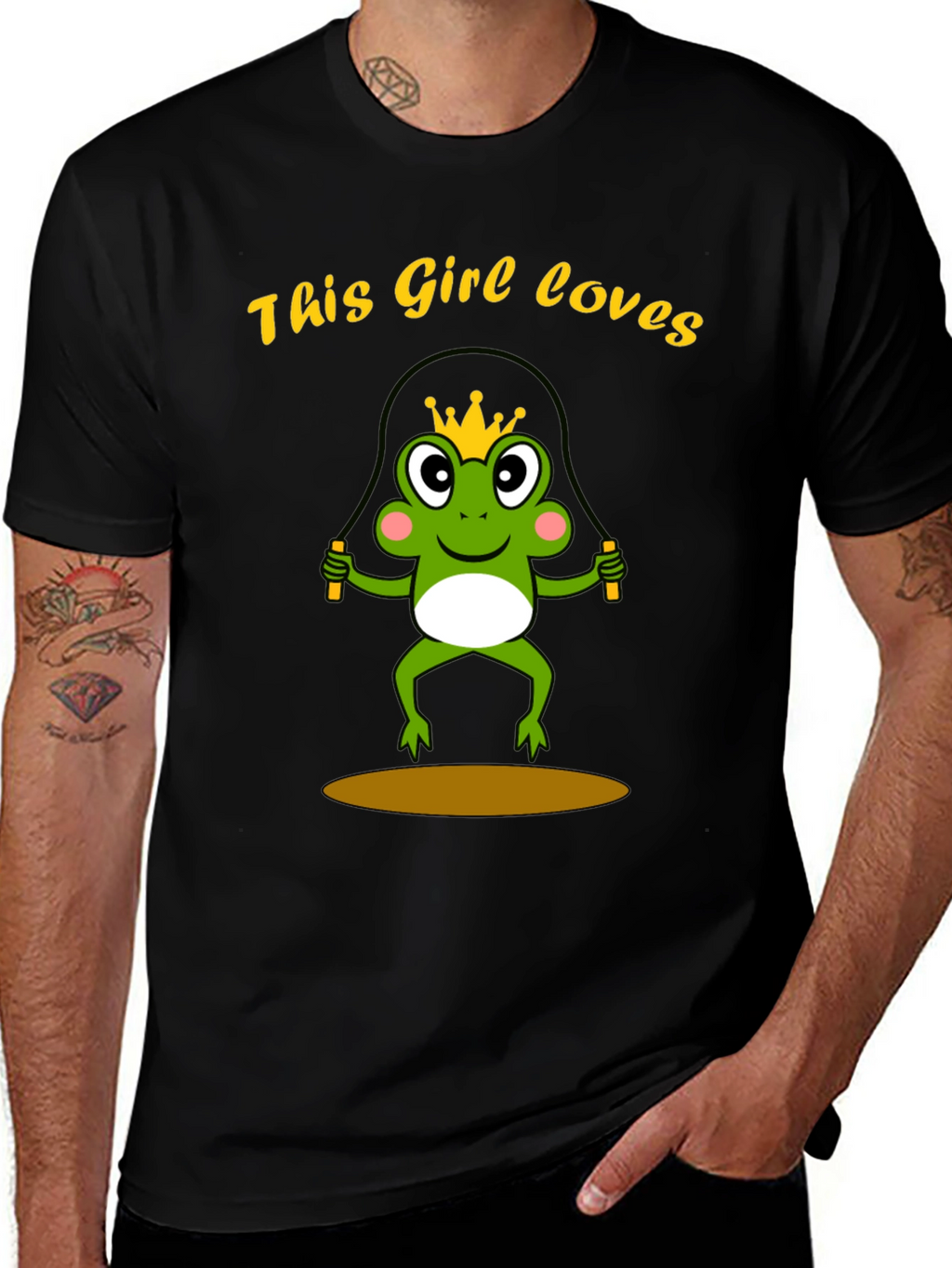 Girl Loves Frog Jumping Rope T-Shirt