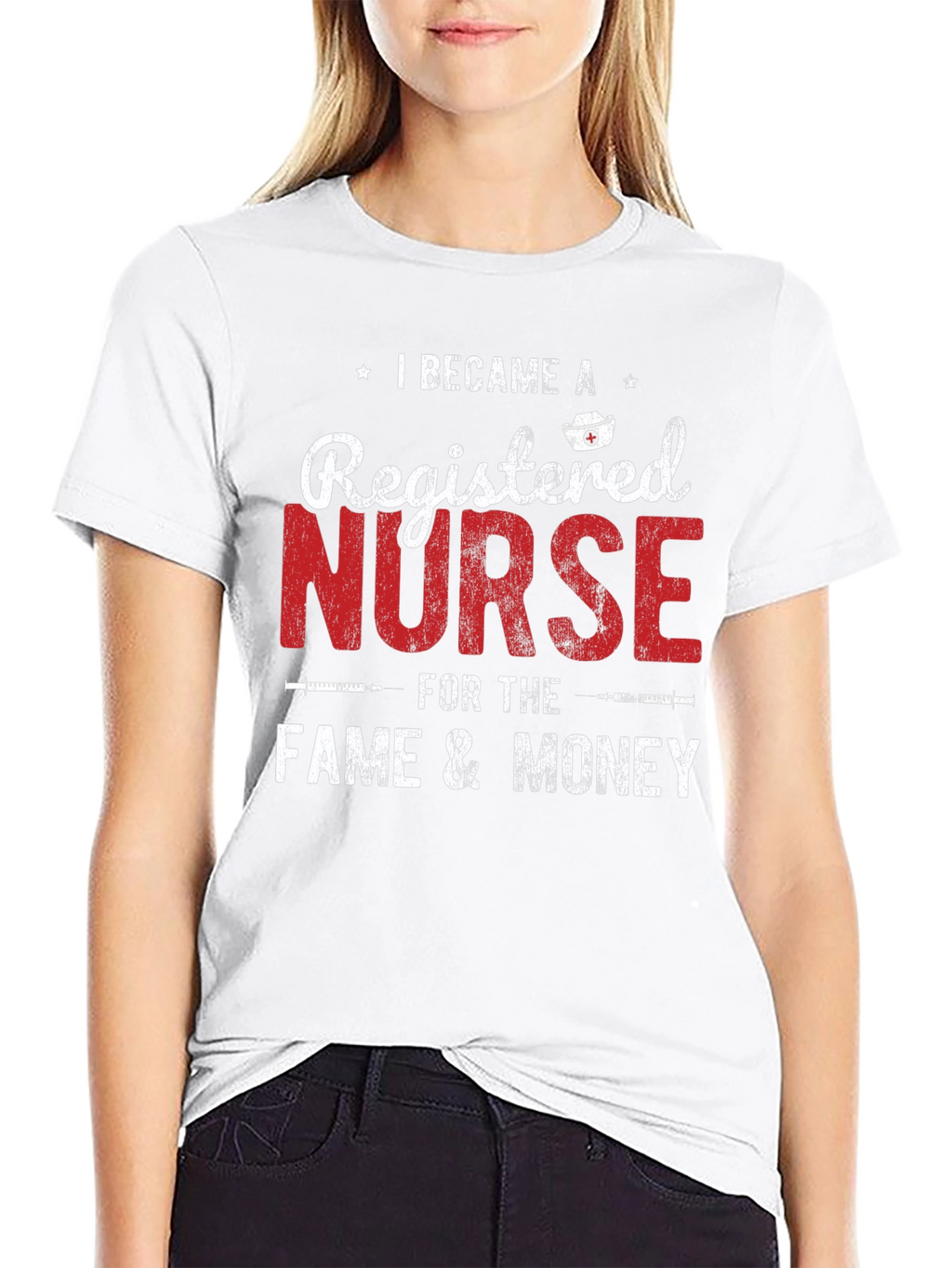 Registered Nurse Fame and Money Graphic Tee