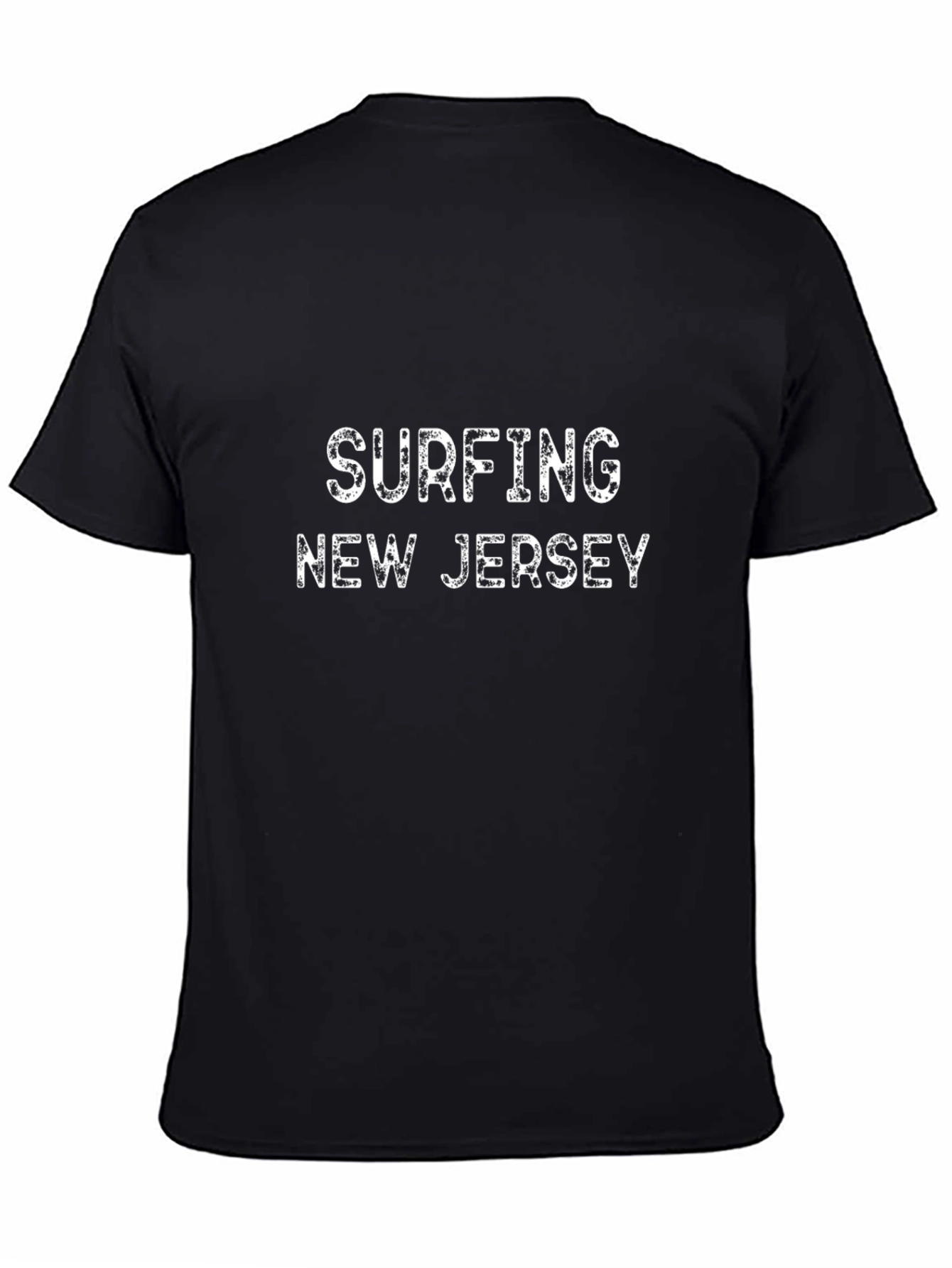 Surfing New Jersey Black T-Shirt