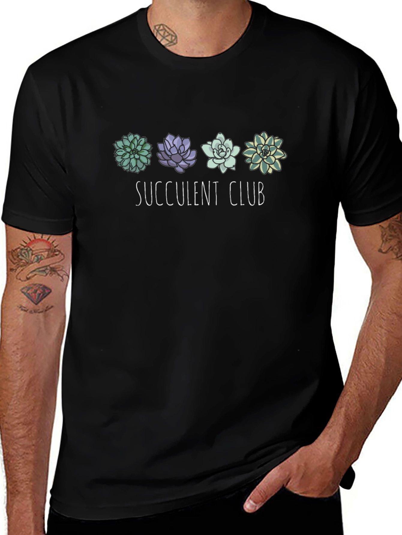 Succulent Club Black Graphic Tee