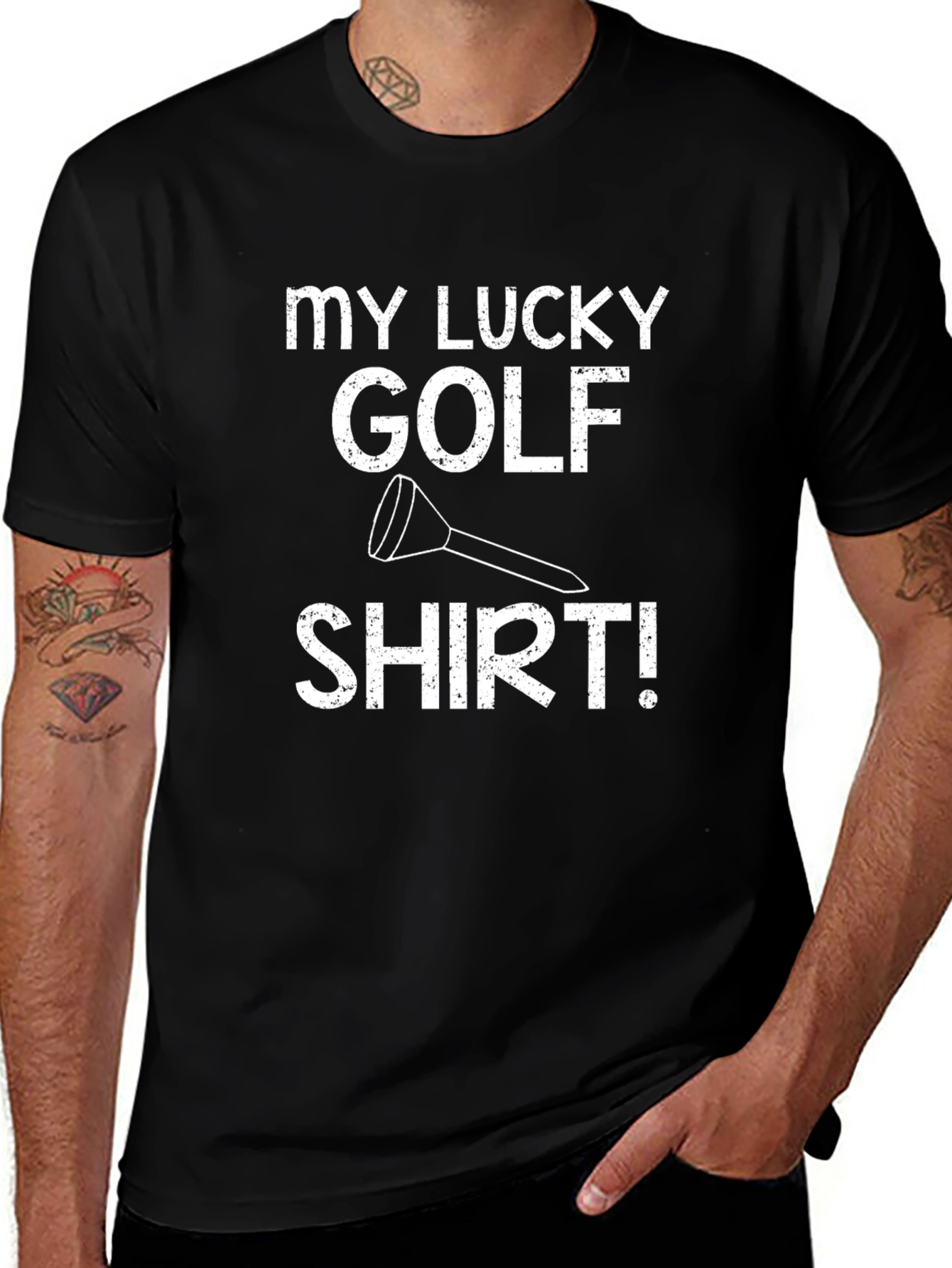 My Lucky Golf Shirt - Black Tee