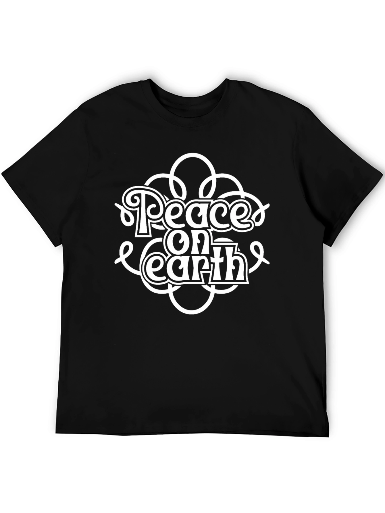 Peace On Earth Graphic T-Shirt - Black