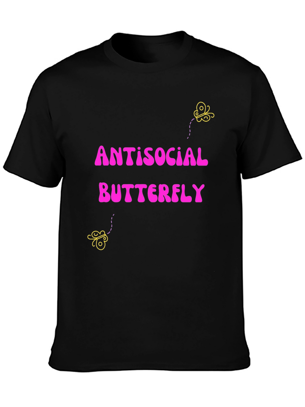 Antisocial Butterfly Graphic Tee - Quirky Comfort