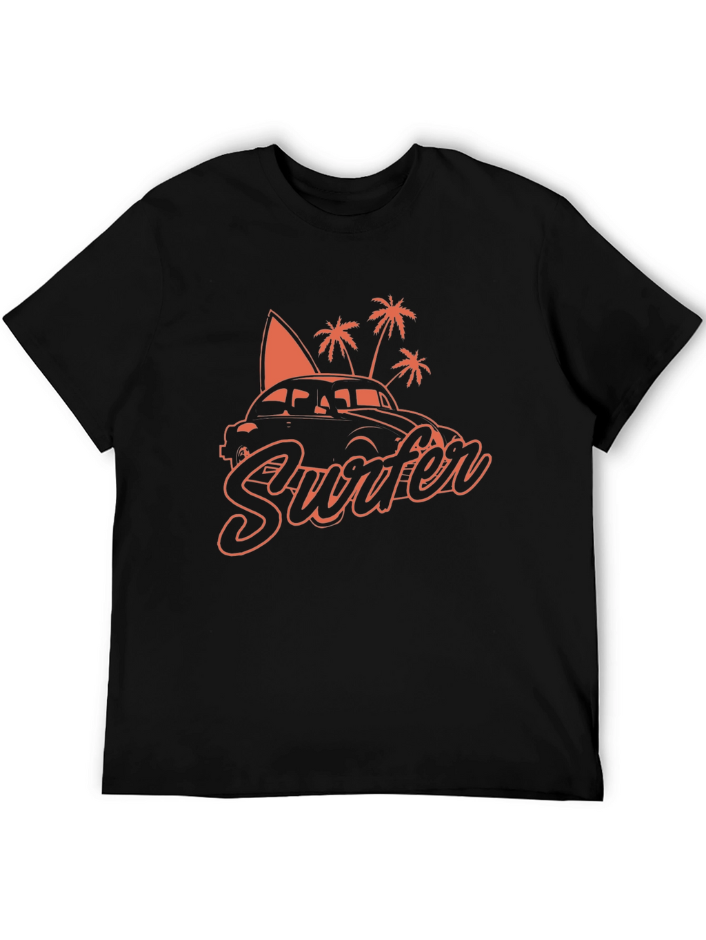 Retro Surfer Car T-Shirt - Black