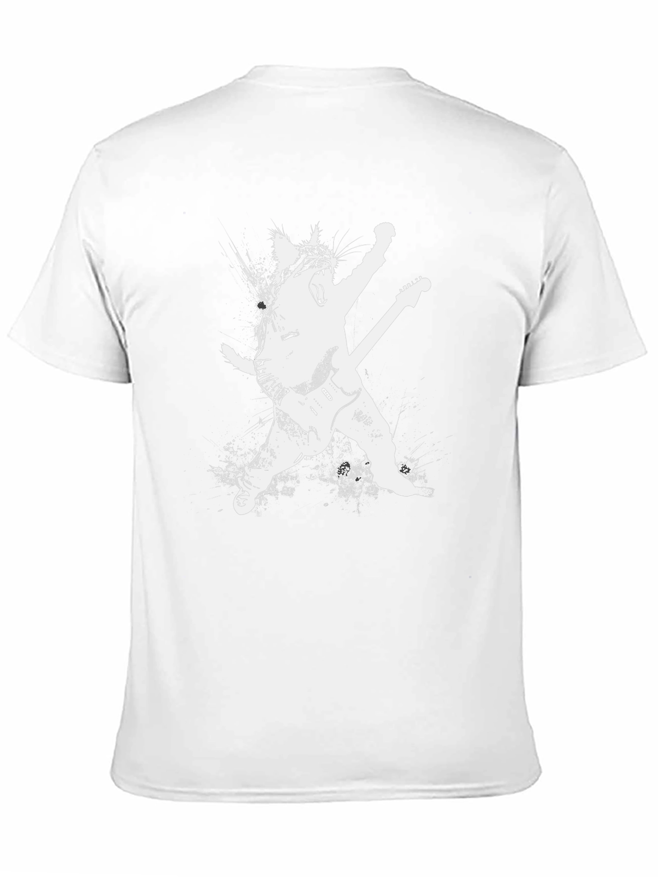 Rock Cat Graphic Tee - Black Unisex Shirt