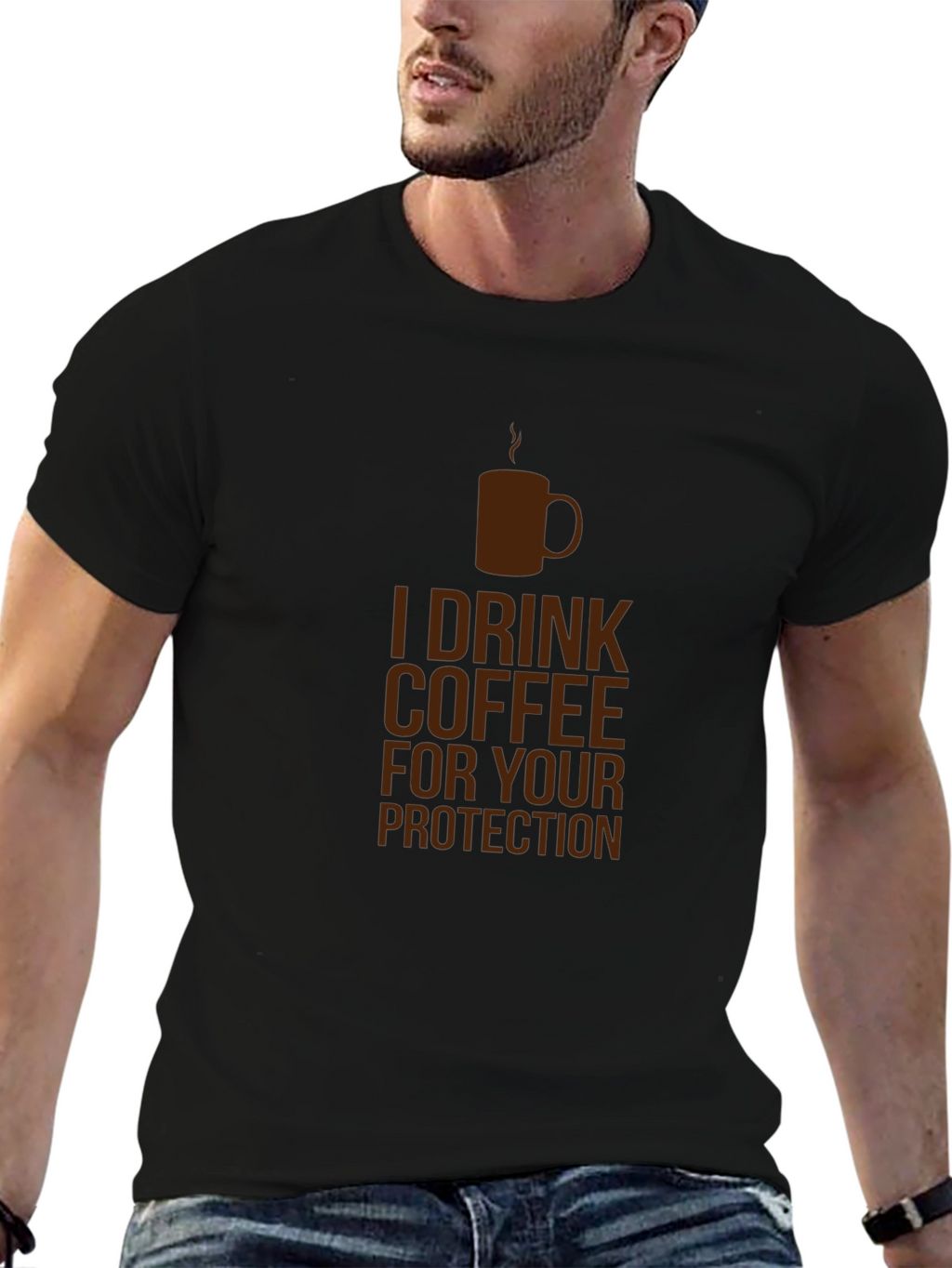Coffee Protection T-Shirt - Funny Novelty Tee