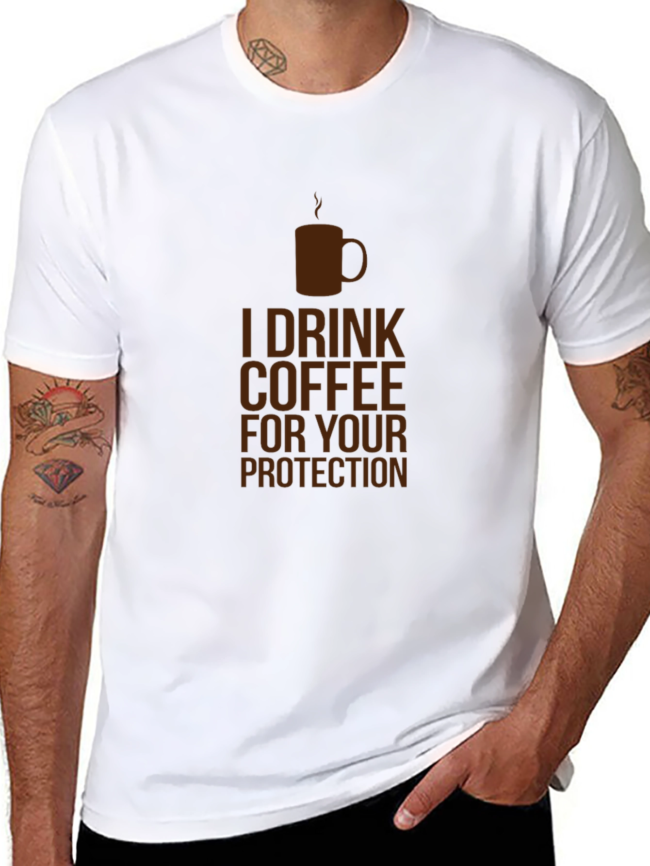 Coffee Protection T-Shirt - Funny Novelty Tee
