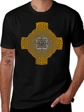 Celtic Cross Graphic Tee - Black