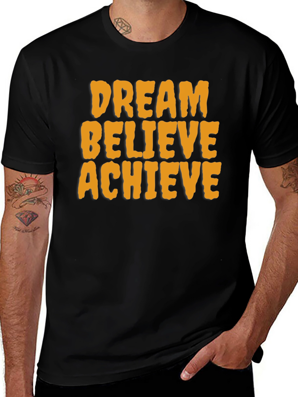 Dream Believe Achieve Graphic Tee - Motivational T-Shirt