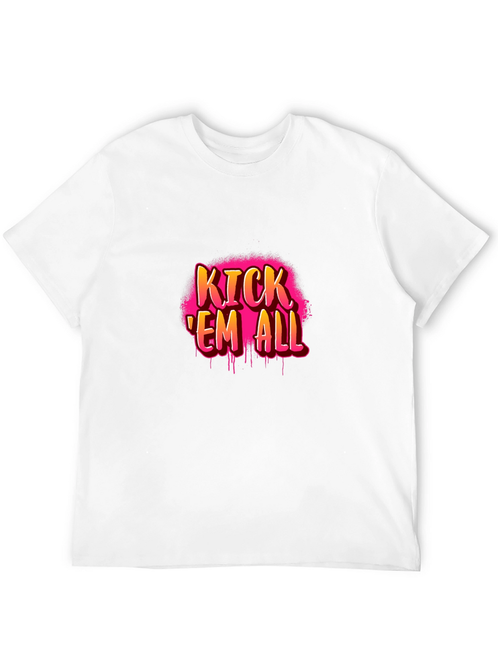 Kick Em All Graphic Tee - Edgy Streetwear