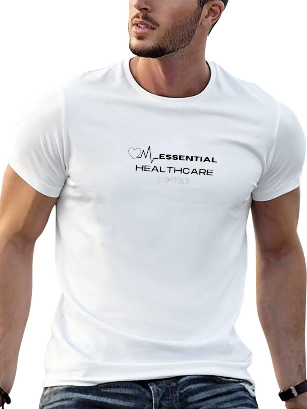 Essential Healthcare Hero Black T-Shirt