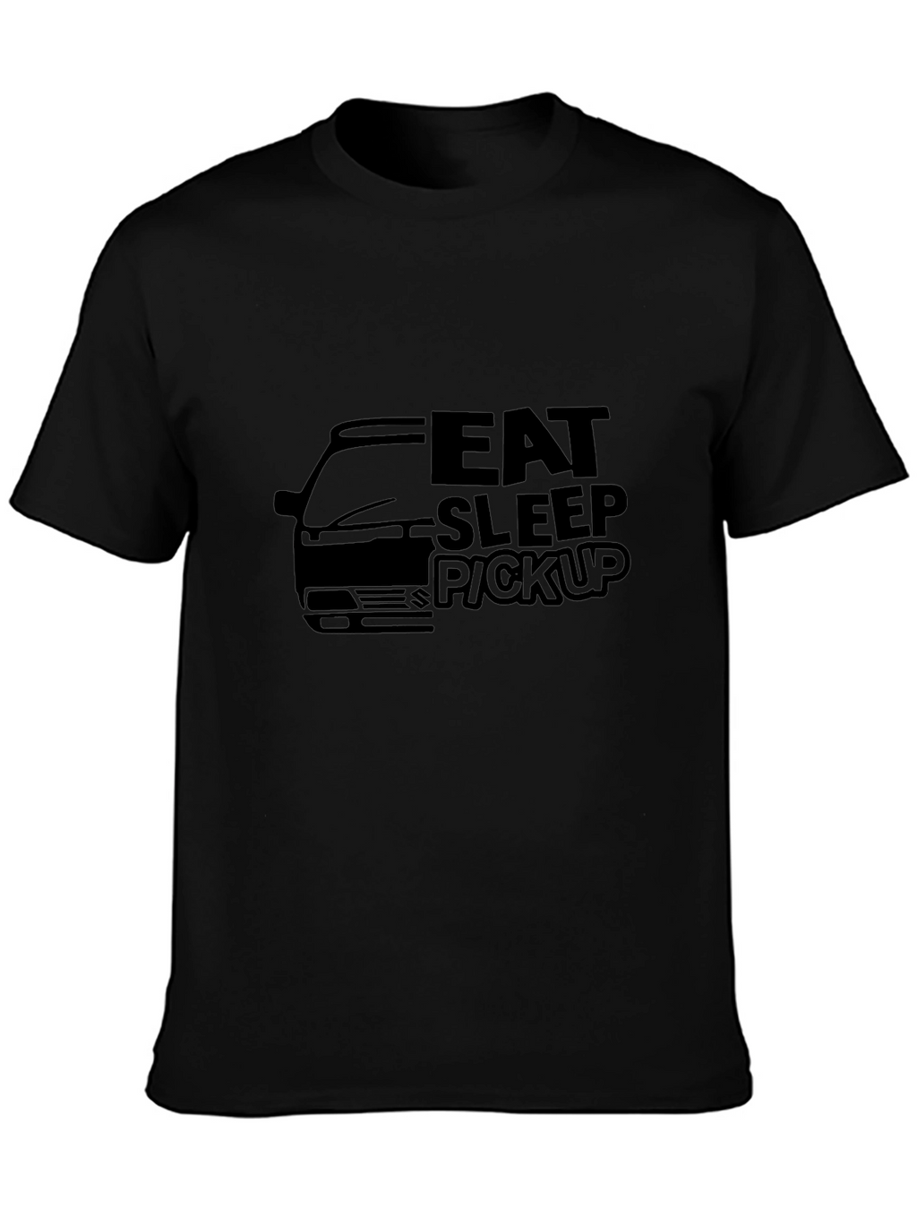 Eat Sleep Pickup Truck Graphic Tee - Black