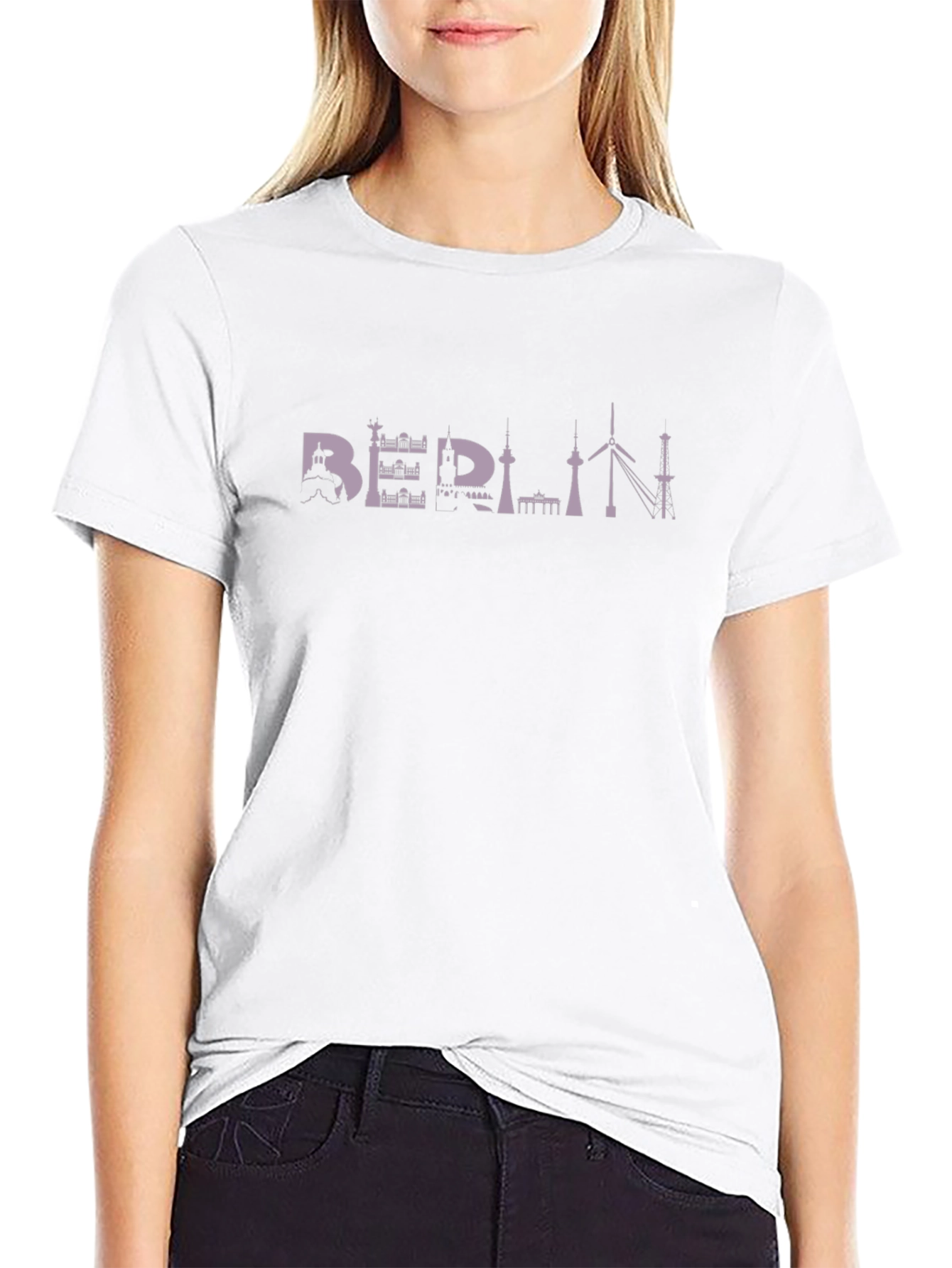 Berlin Skyline Black T-Shirt