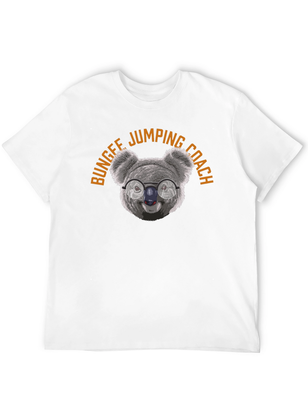 Bungee Jumping Coach Koala T-Shirt - Black Cotton Tee