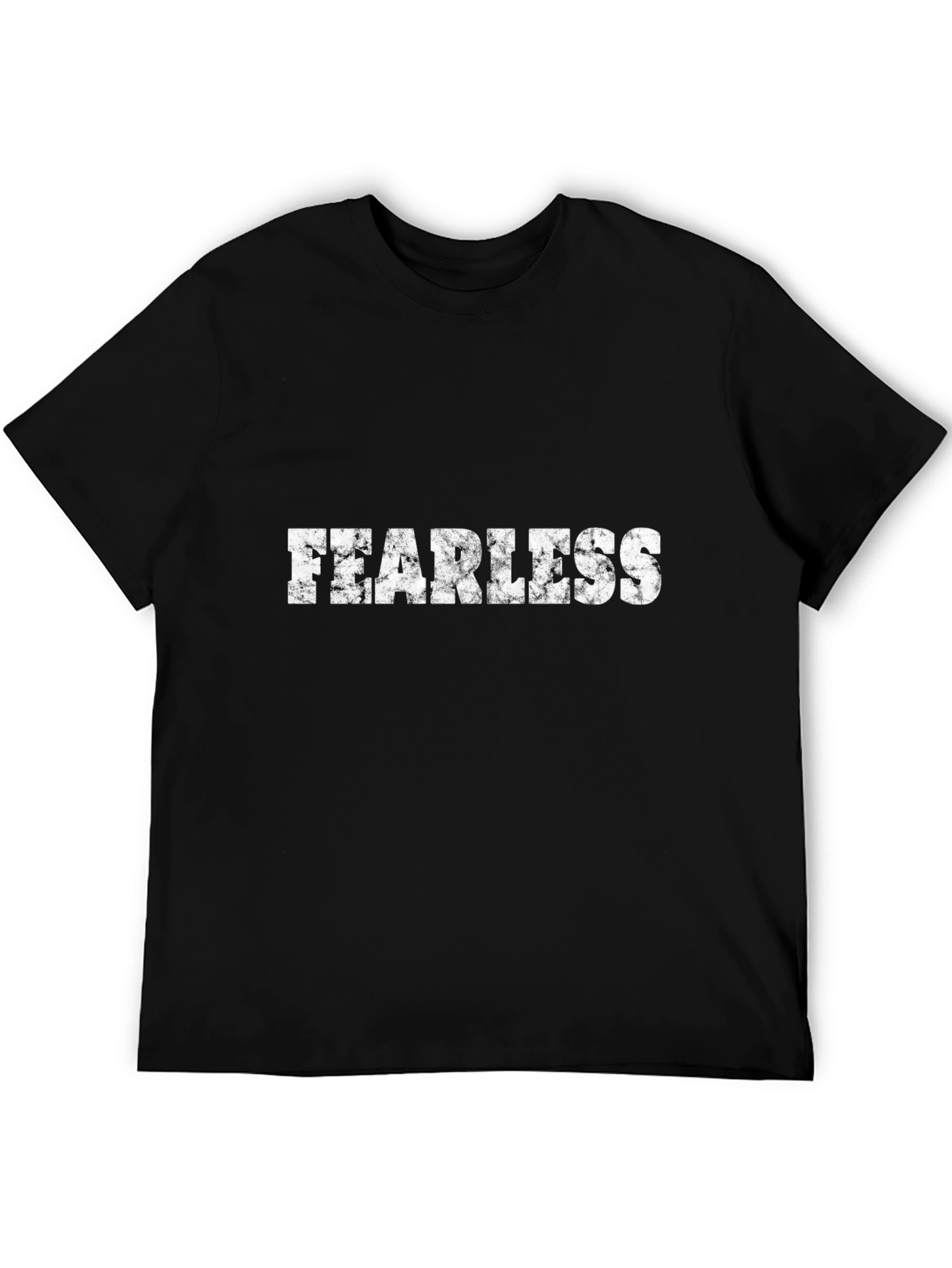 Fearless Graphic Tee - Distressed Print Casual Style