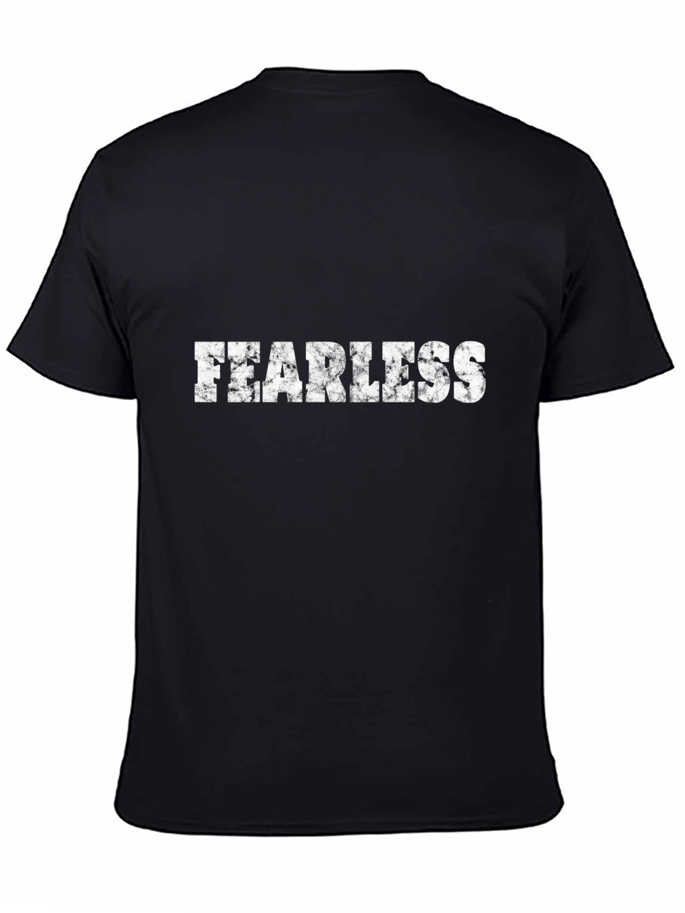 Fearless Graphic Tee - Distressed Print Casual Style