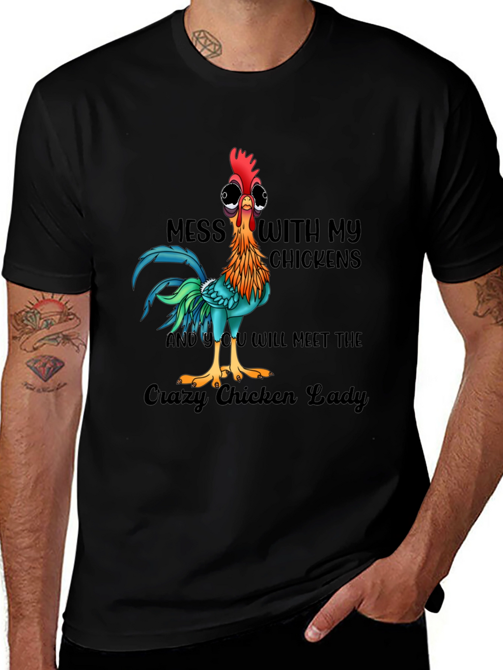 Crazy Chicken Lady T-Shirt - Funny Chicken Owner Tee