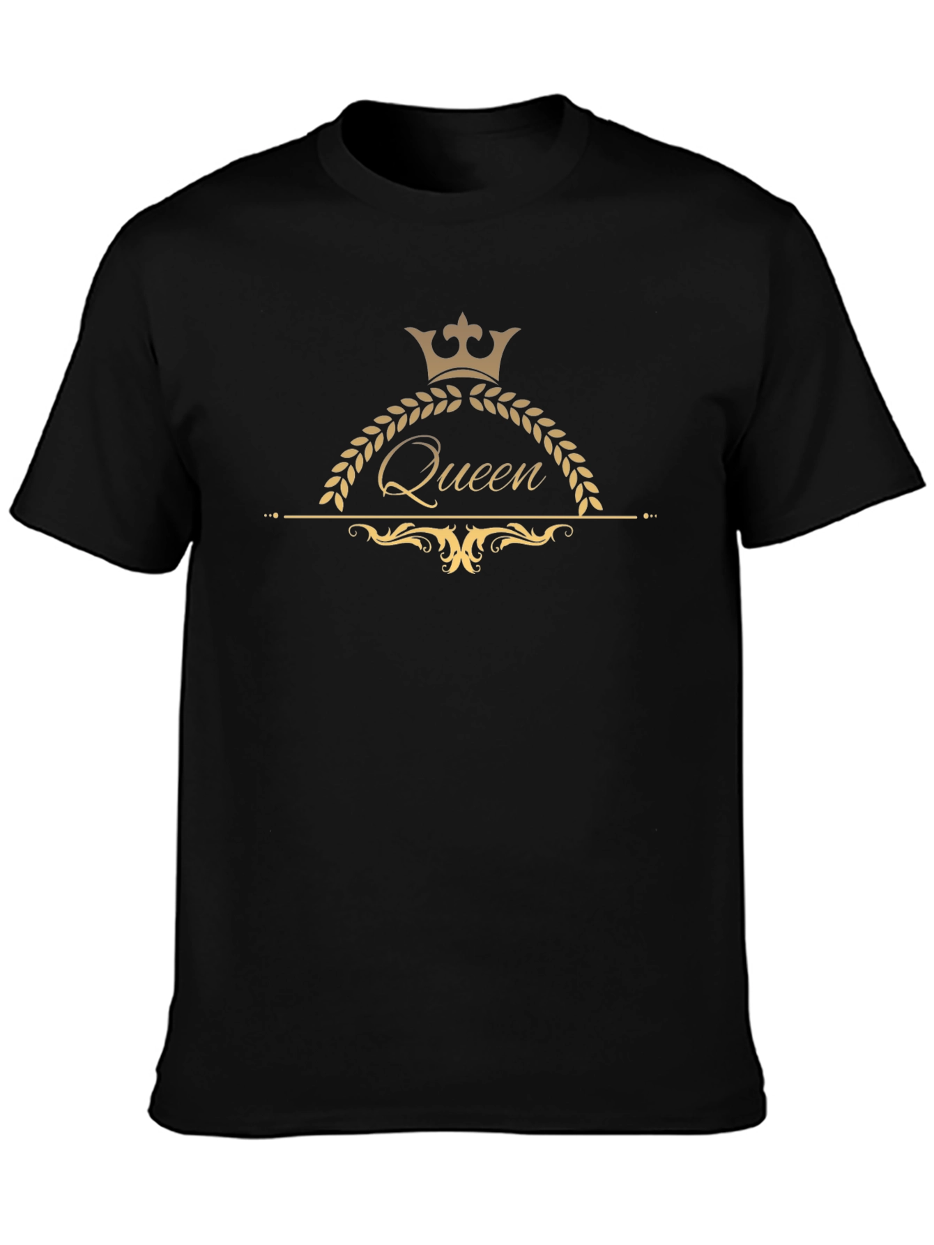 Queen Crown Graphic Black T-Shirt