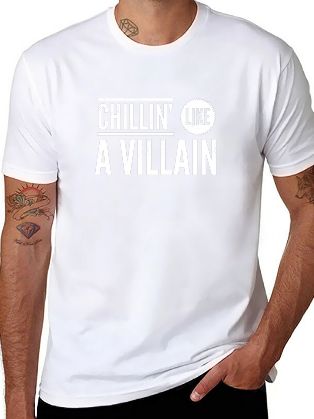 Chillin Like A Villain Black Graphic T-Shirt