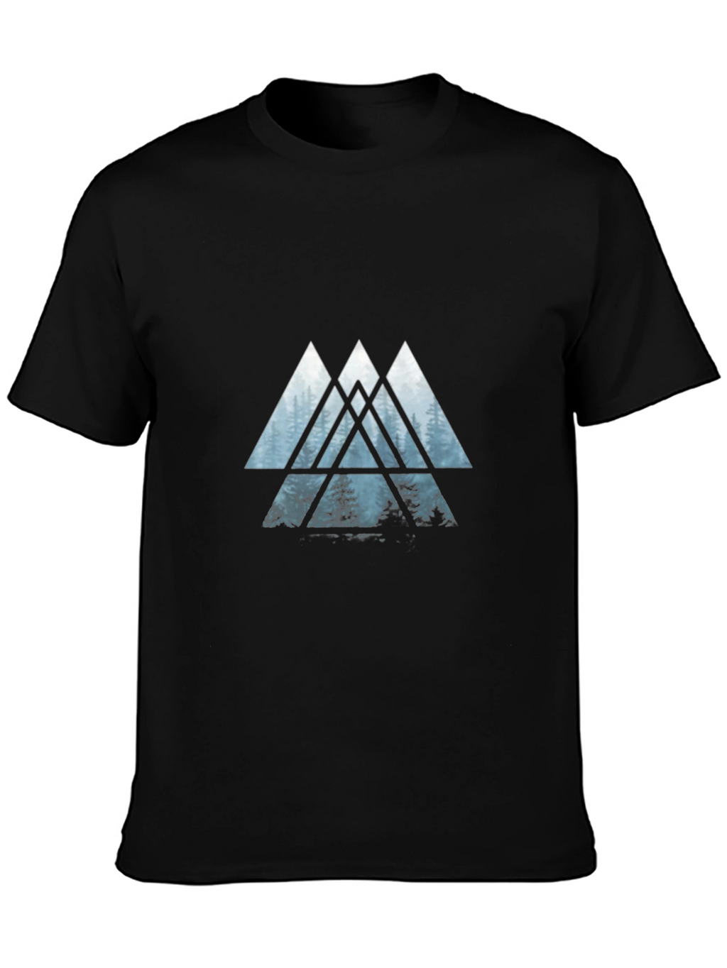 Abstract Forest Triangle Graphic T-Shirt