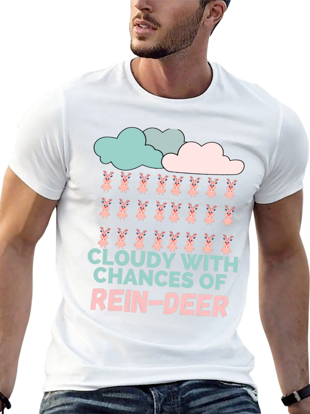 Cloudy with a Chance of Reindeer T-Shirt