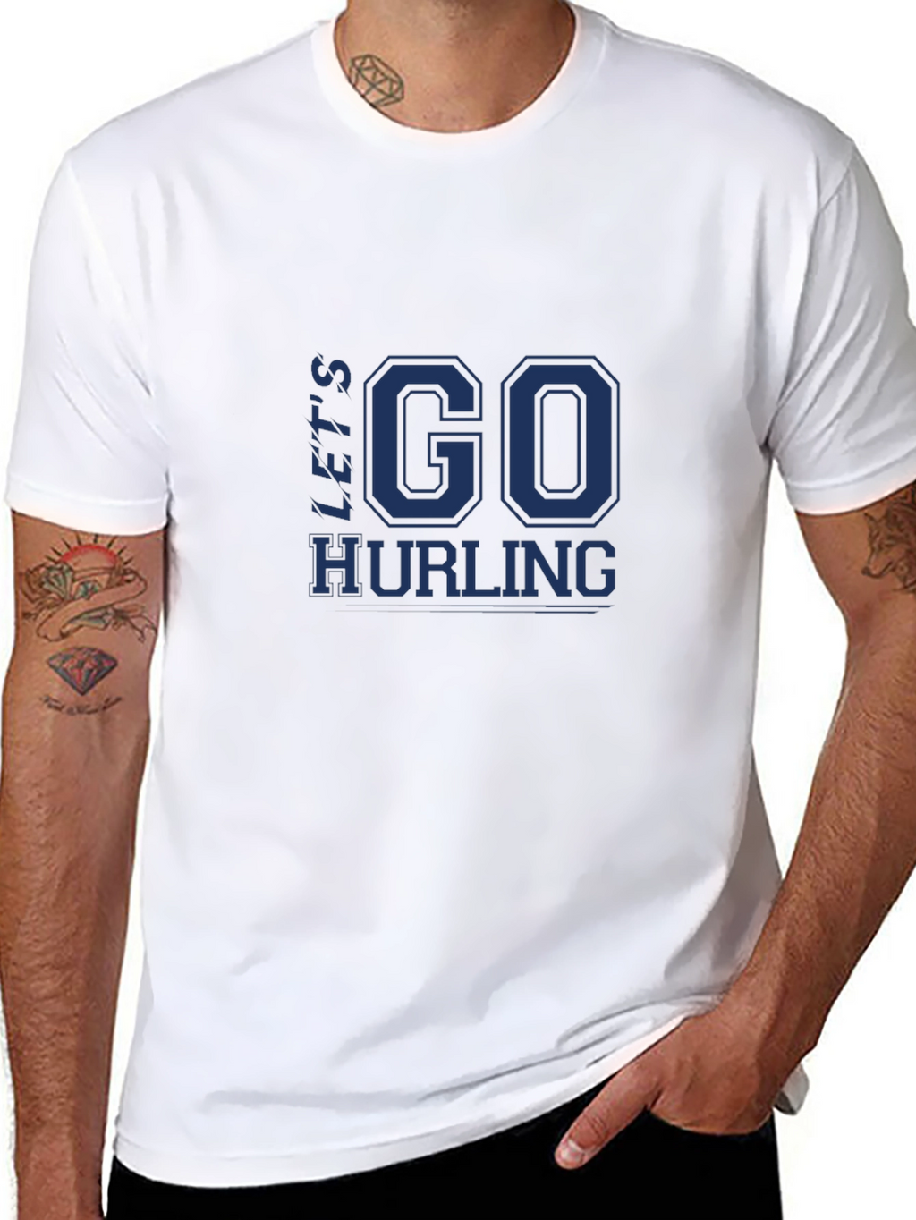 Lets Go Hurling Black T-Shirt