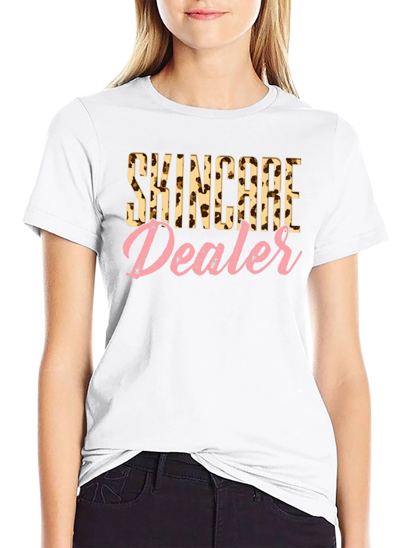 Skincare Dealer Leopard Print T-Shirt
