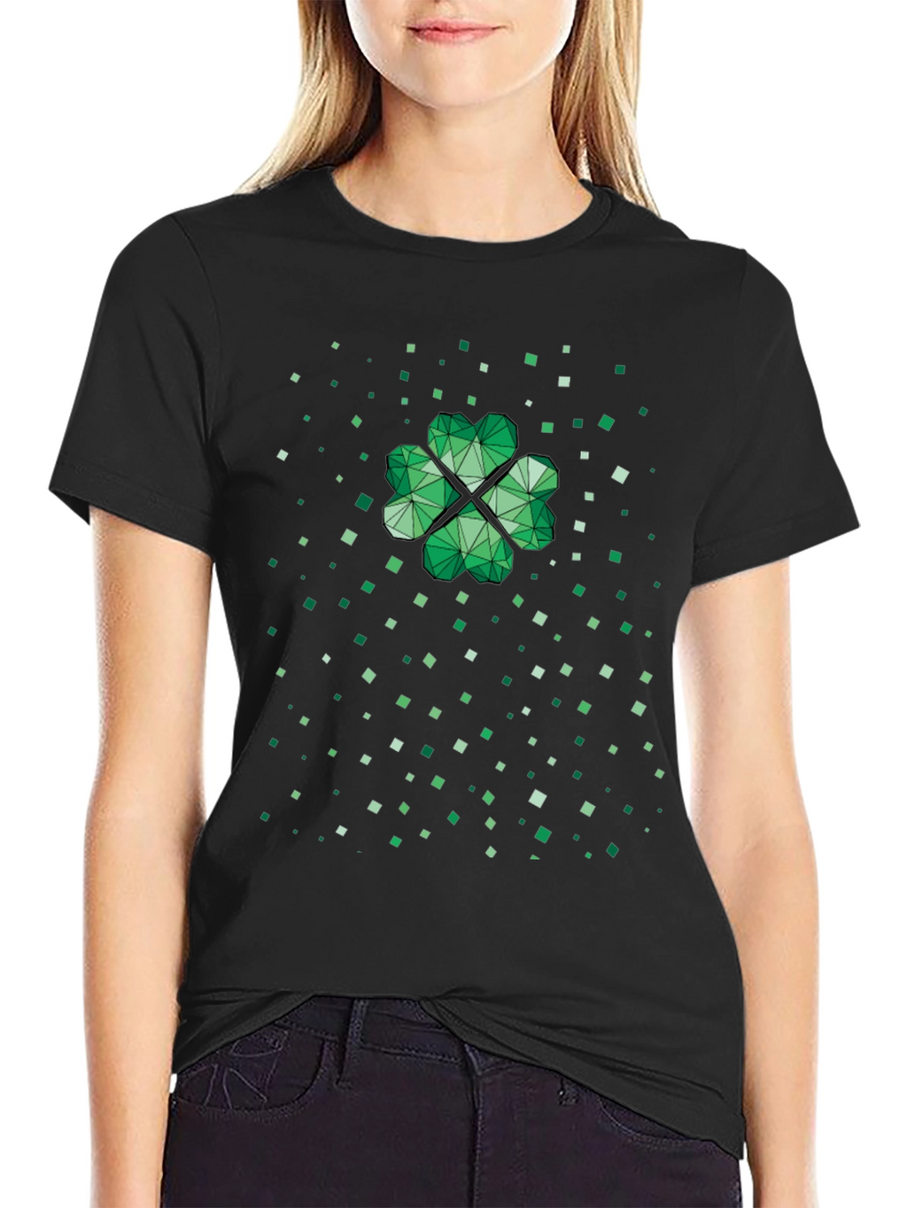 Geometric Shamrock St. Patricks Day T-Shirt