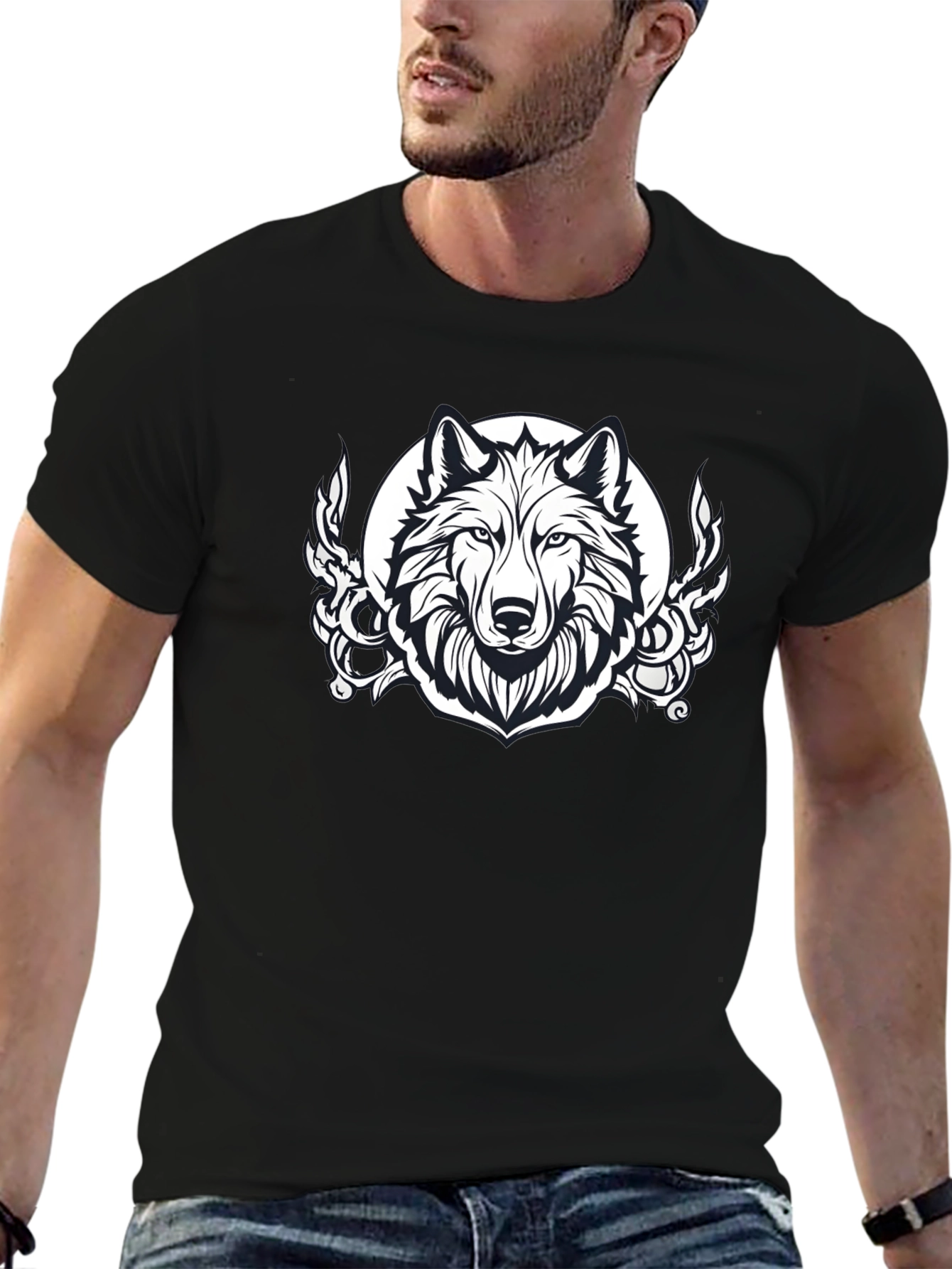 Wolf Graphic Black T-Shirt